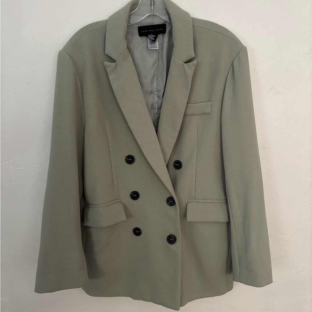 Banana Republic Women's Double-Breasted Blazer - Light green